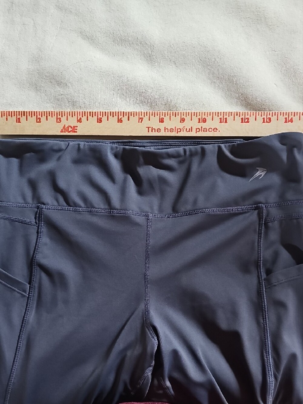 CompressionZ, High-Rise Side-Pocket Leggings in Slate Blue - Picture 9 of 12